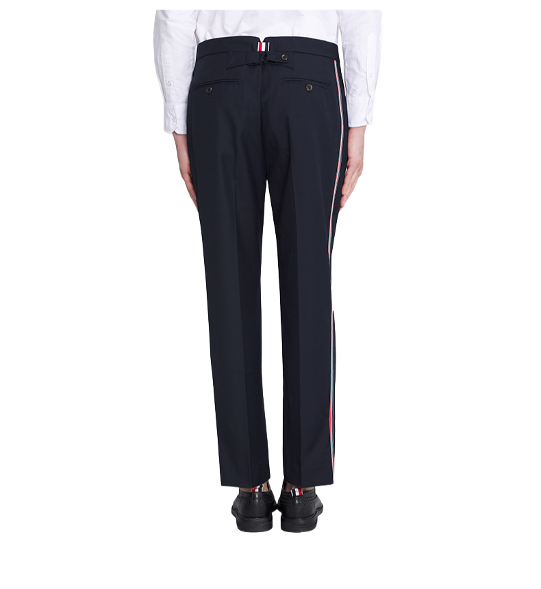 Thom Browne Style Single-Side Side-Stripe suit pants