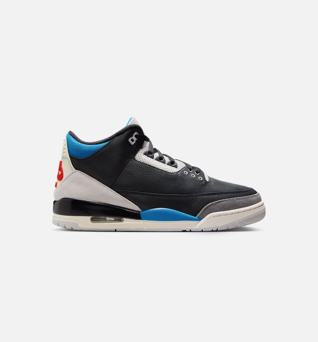 Air Jordan 3 Retro OG Rare Air Men's Lifestyle Shoes - Black/Chile Red/Neutral Grey