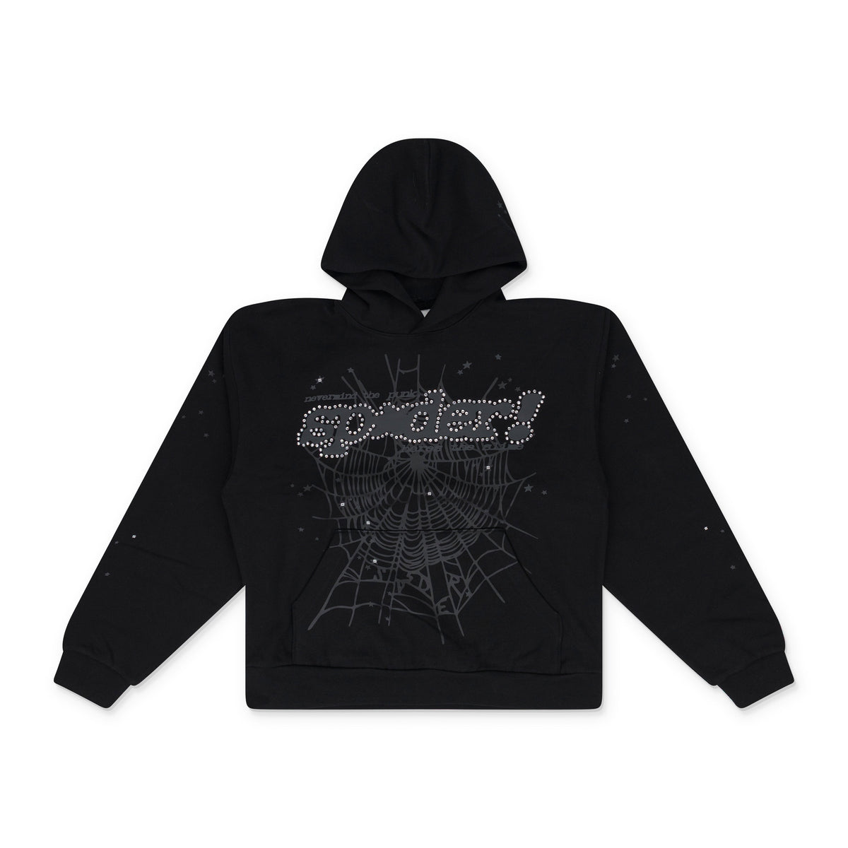 Black Rhinestone Punk V2 Hoodie
