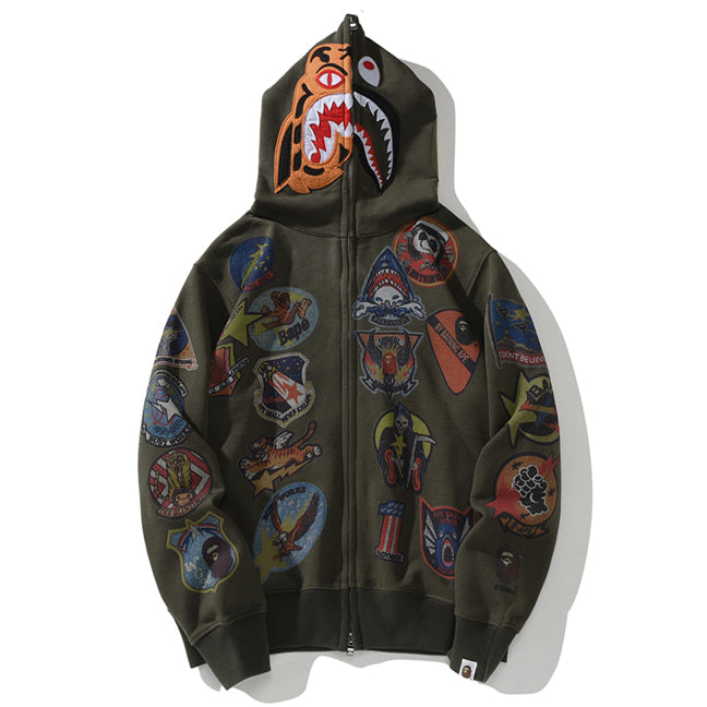 BAPE Tiger & Shark Full-Zip Hoodie