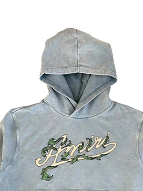 AMIRI logo-print filigree-detail hoodie