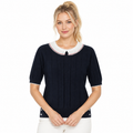 New Lace-Collar Knitted T-Shirt