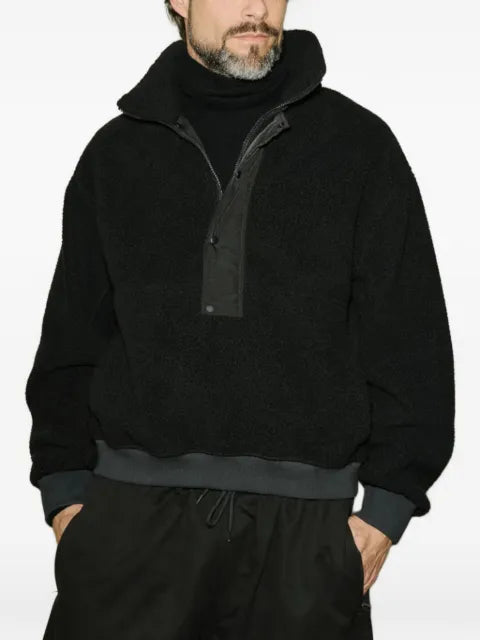 ENTIRE STUDIOS fleece-texture panelled sweater