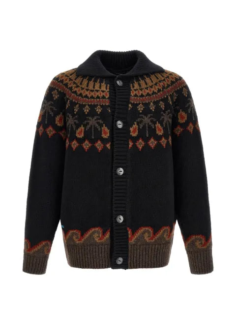 Alanui Fair Isle jacquard-knit cardigan