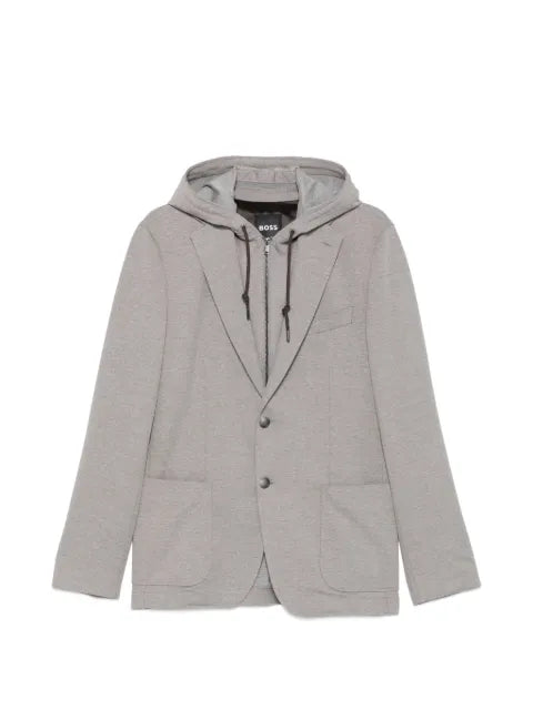 BOSS C-Hanry hooded single-breasted jacket