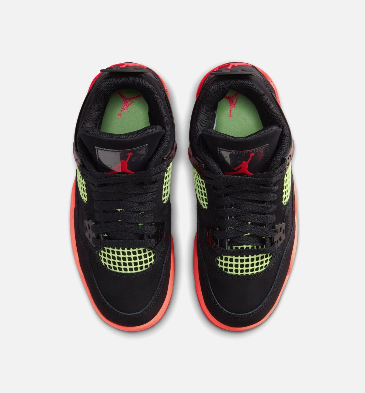 Air Jordan 4 Retro Black Infrared 23 Grade School Lifestyle Shoes - Black/Infrared 23/Bright Mango