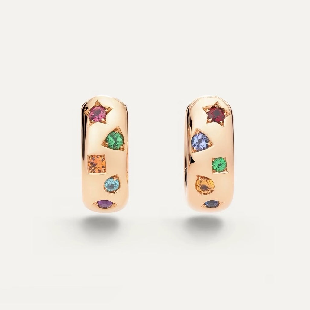 Pomellato Style Iconica Cubic Zirconia 18K Gold-Plated Earrings