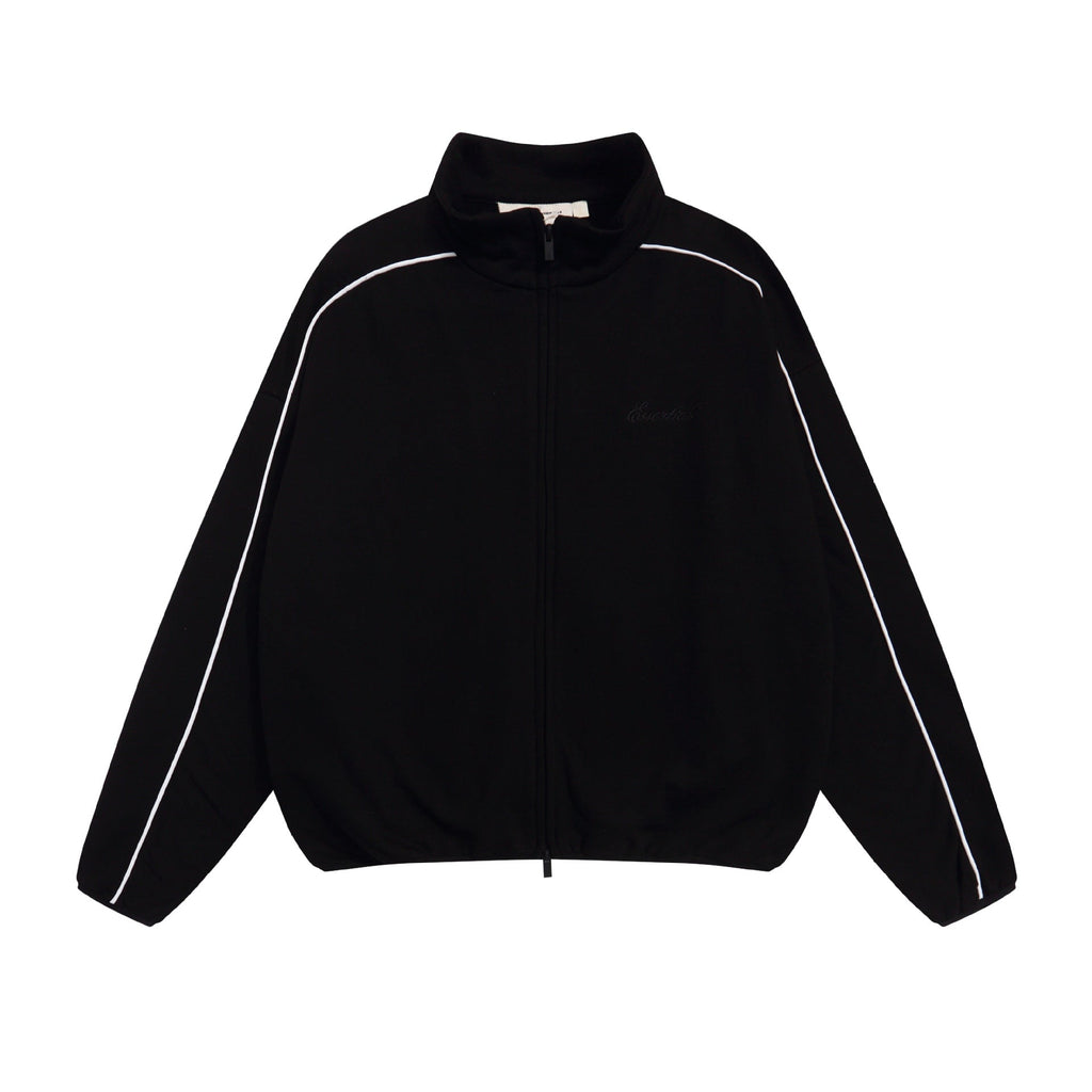 Fear of God Striped Letter Embroidered Fleece Zip-Up Jacket Unisex