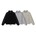 Fear of God Striped Letter Embroidered Fleece Zip-Up Jacket Unisex