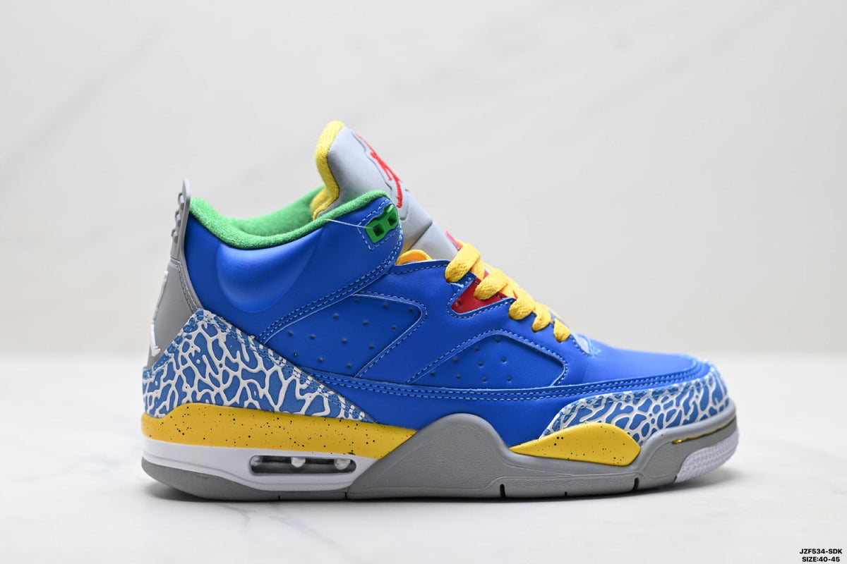 Air Jordan 5 Retro Royal Blue Yellow Green Sneakers