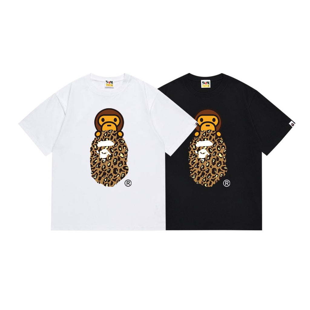 BAPE Tan Leopard Ape Graphic T-Shirt