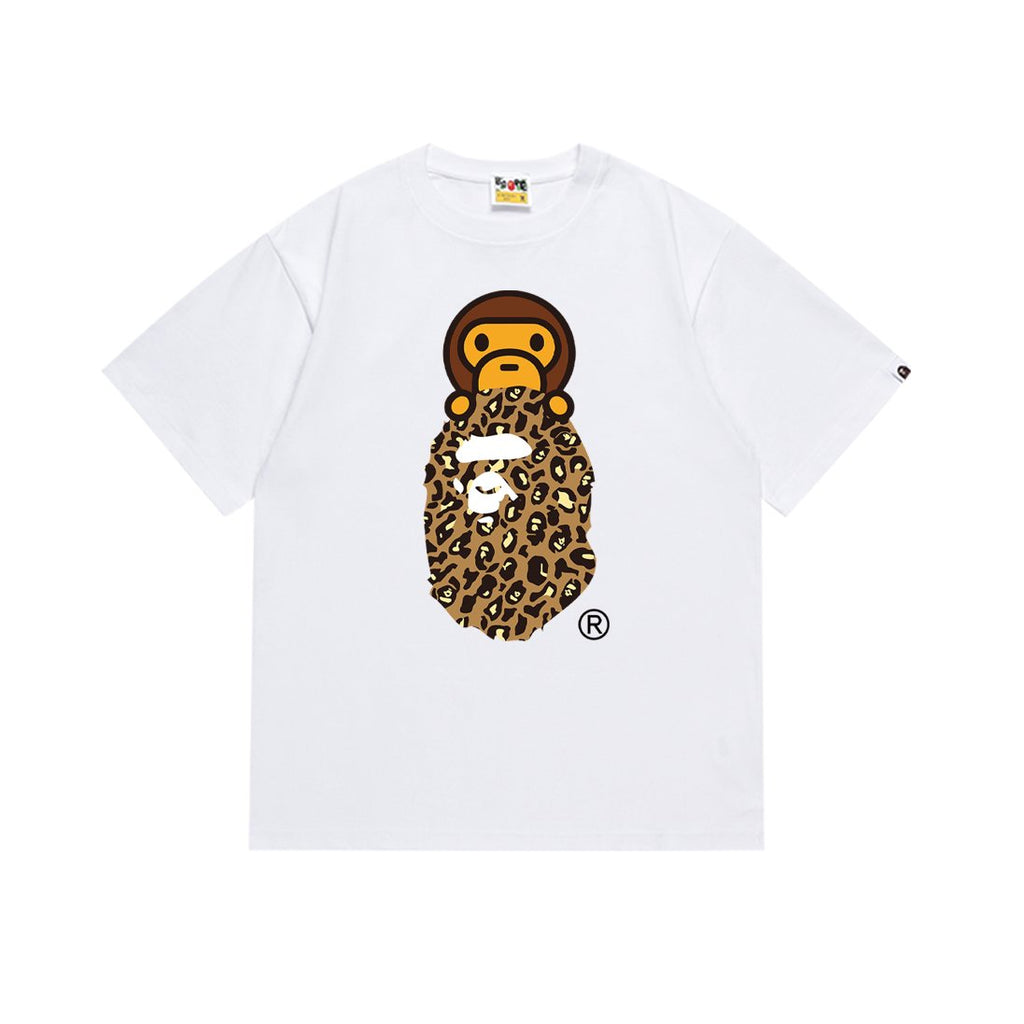 BAPE Tan Leopard Ape Graphic T-Shirt