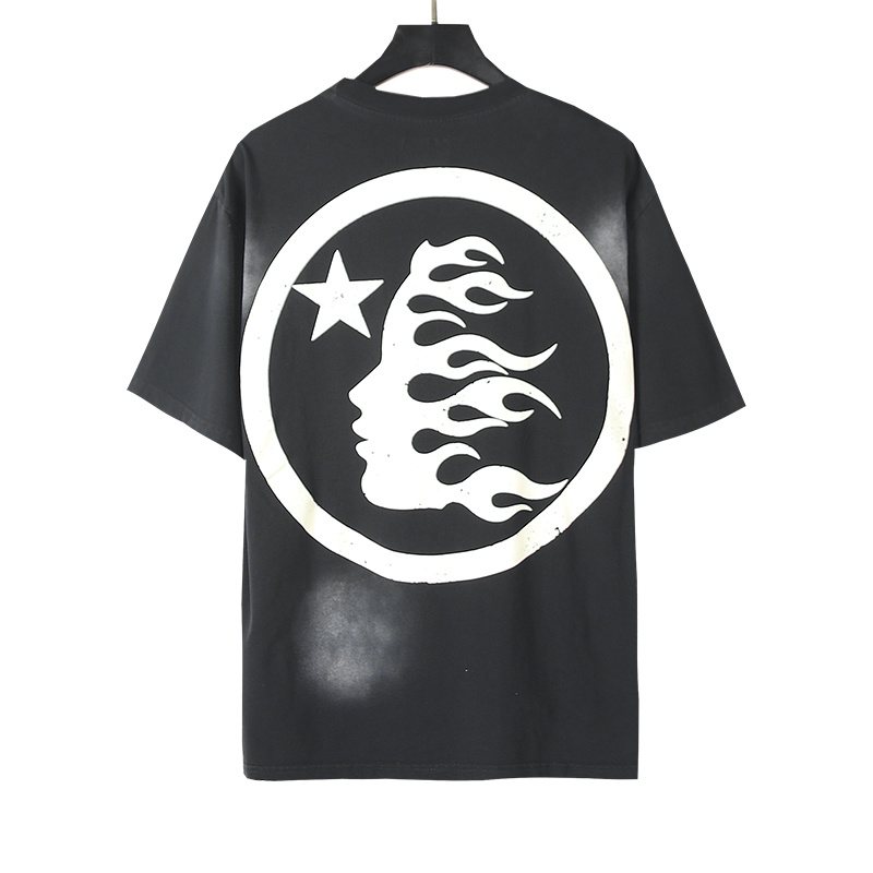 HEILSTAR Flame and Star Graphic T-Shirt