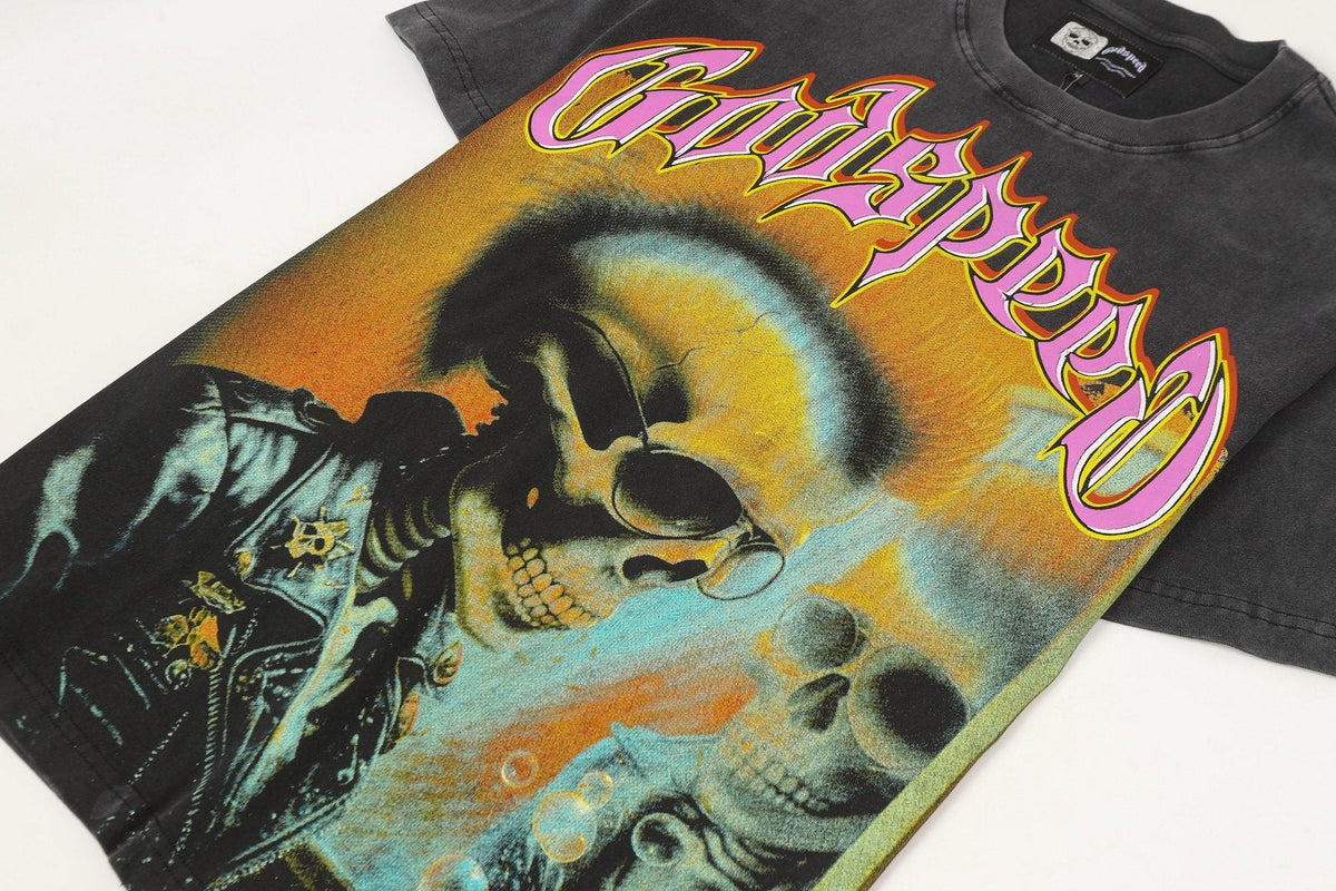 Godspeed Skeleton Graphic Washed Black T-Shirt