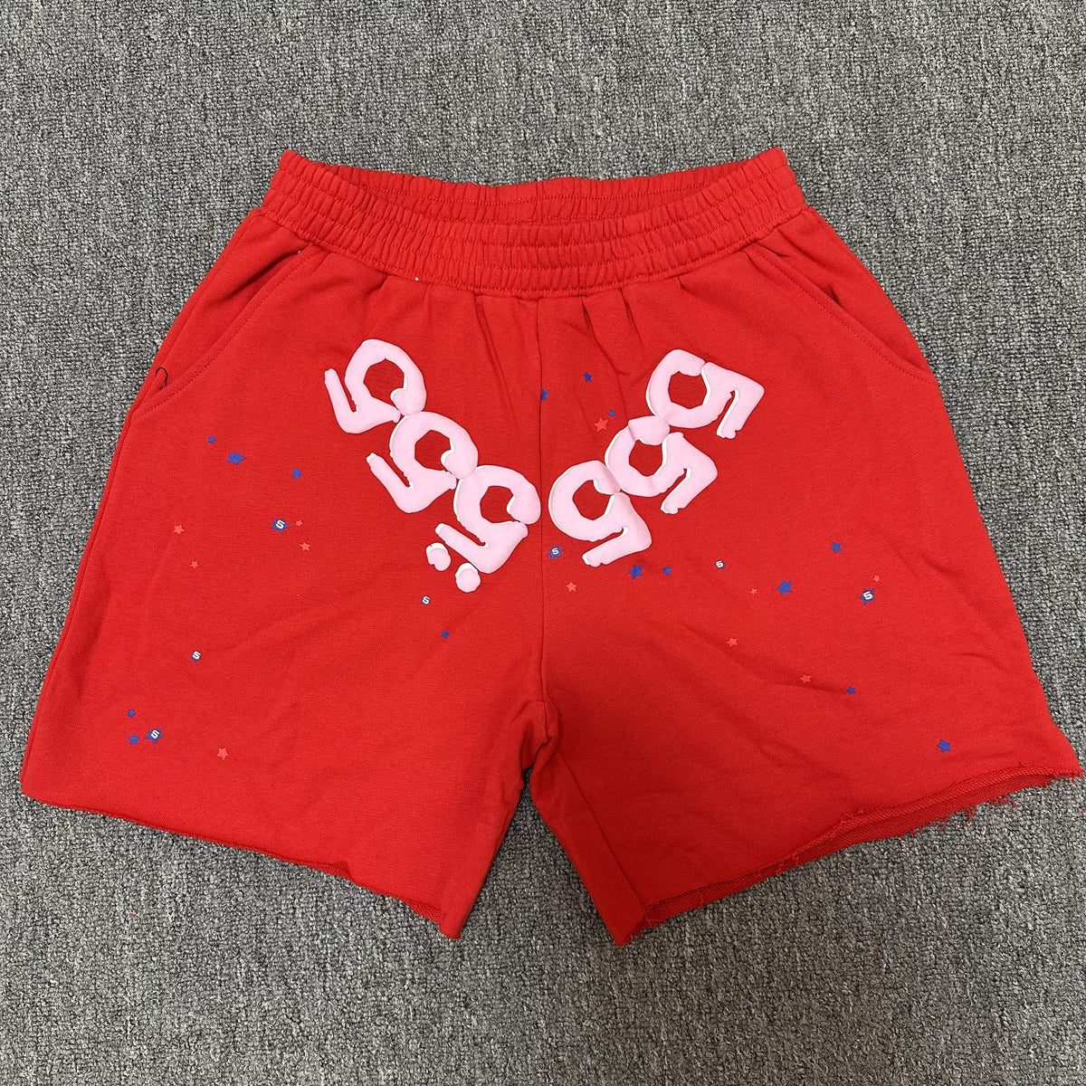 Sp5der 555 Graphic Red Shorts