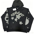Sp5der Rhinestone-Style Star Graphic Hoodie