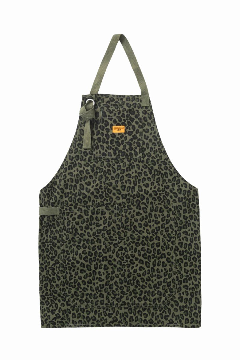SERVICE WORKS PATTERNED APRON Green Leopard