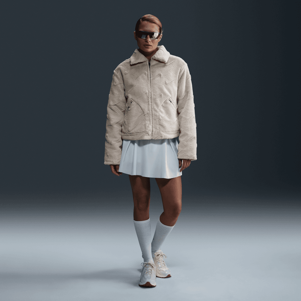 Wmns Nike Sportswear Essential Loose Printed Faux Fur Jacket