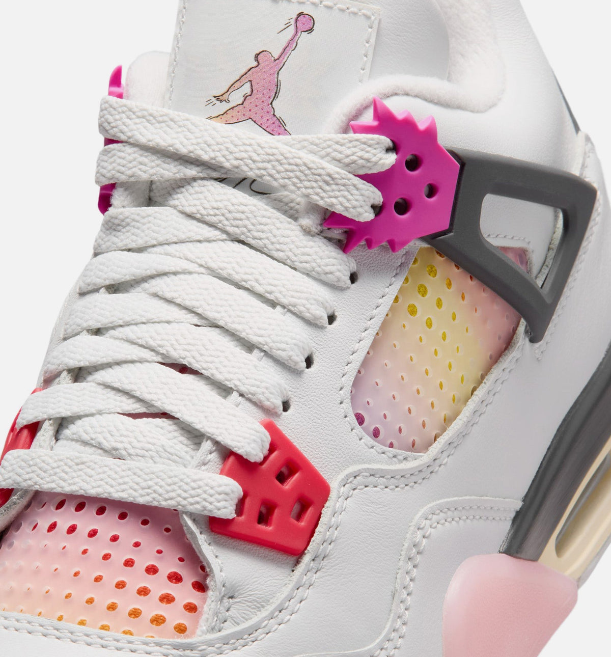Air Jordan 4 Retro "Comic" Big Kids' Shoe – Off White/Fire Pink/Anthracite