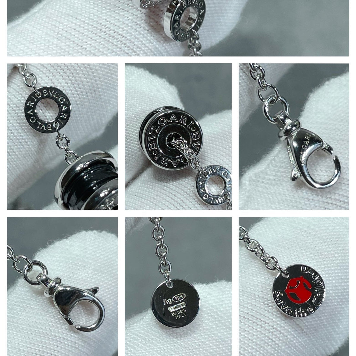 BVLGARI "Little Red Figure" Black Ceramic Bracelet