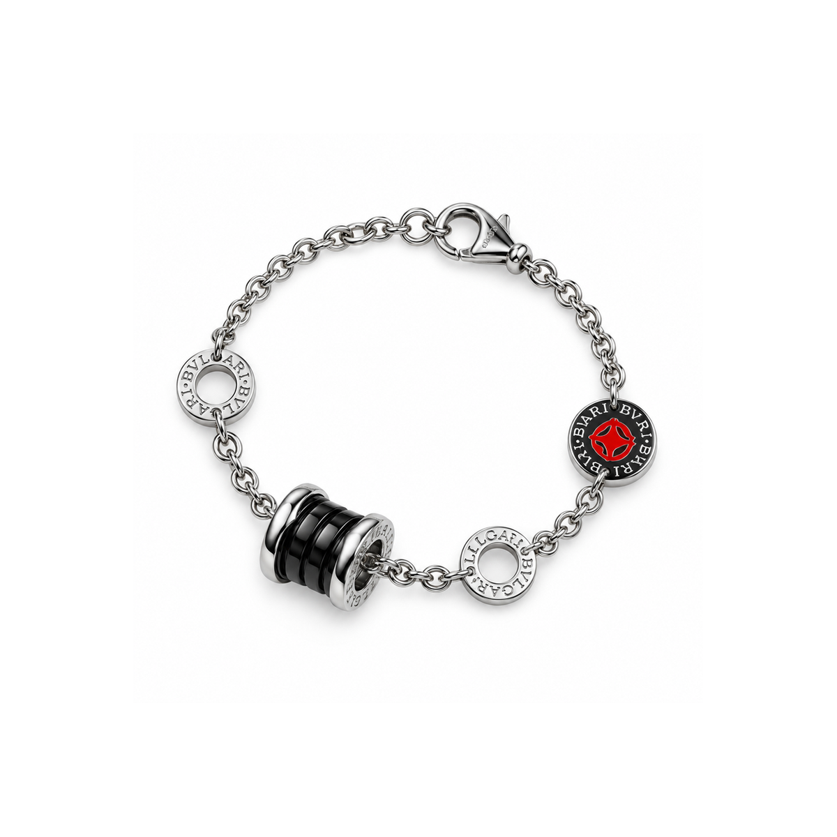 BVLGARI "Little Red Figure" Black Ceramic Bracelet