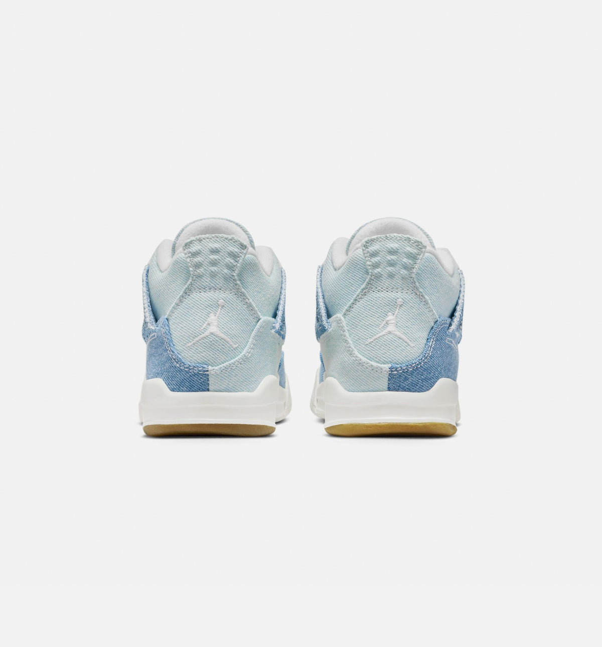Air Jordan 4 Retro Worn Blue Preschool Lifestyle Shoes - Sail/Worn Blue/Metallic Gold