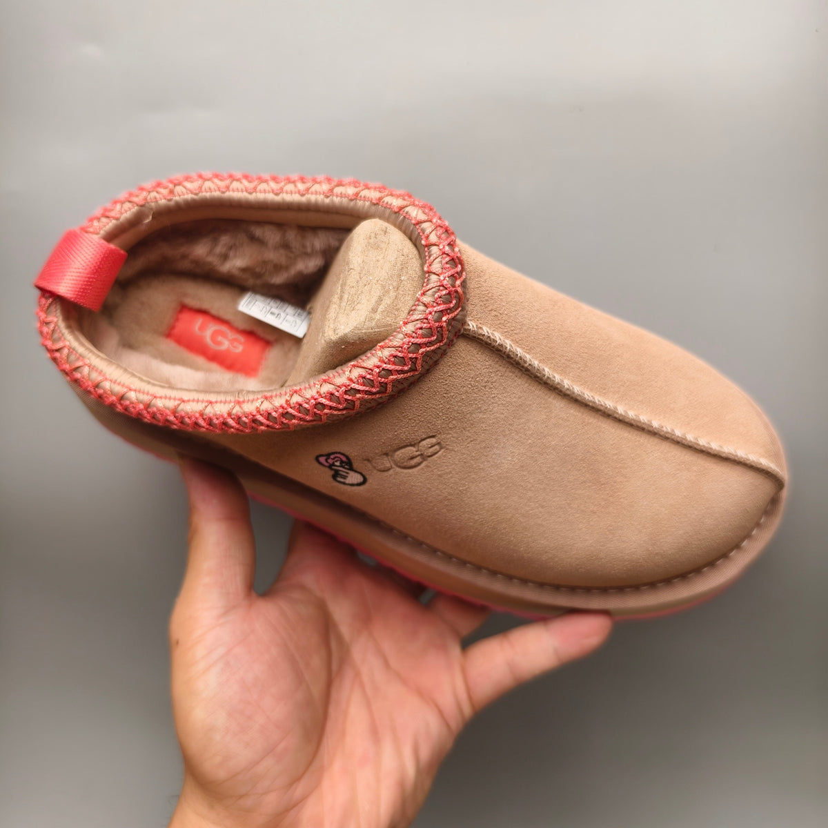 Pink Ethnic Style Chunky Sole Casual Sneakers — New Arrival | In Stock