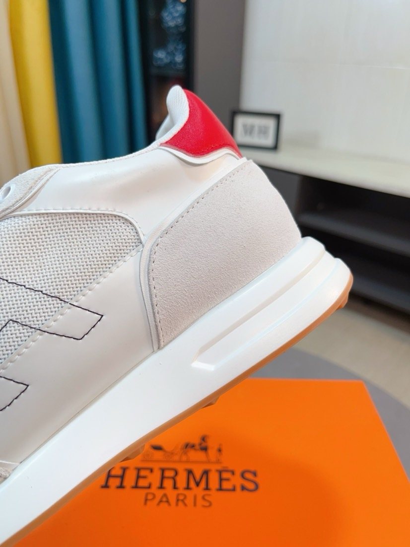 Hermès Blue H Overlay Sneakers