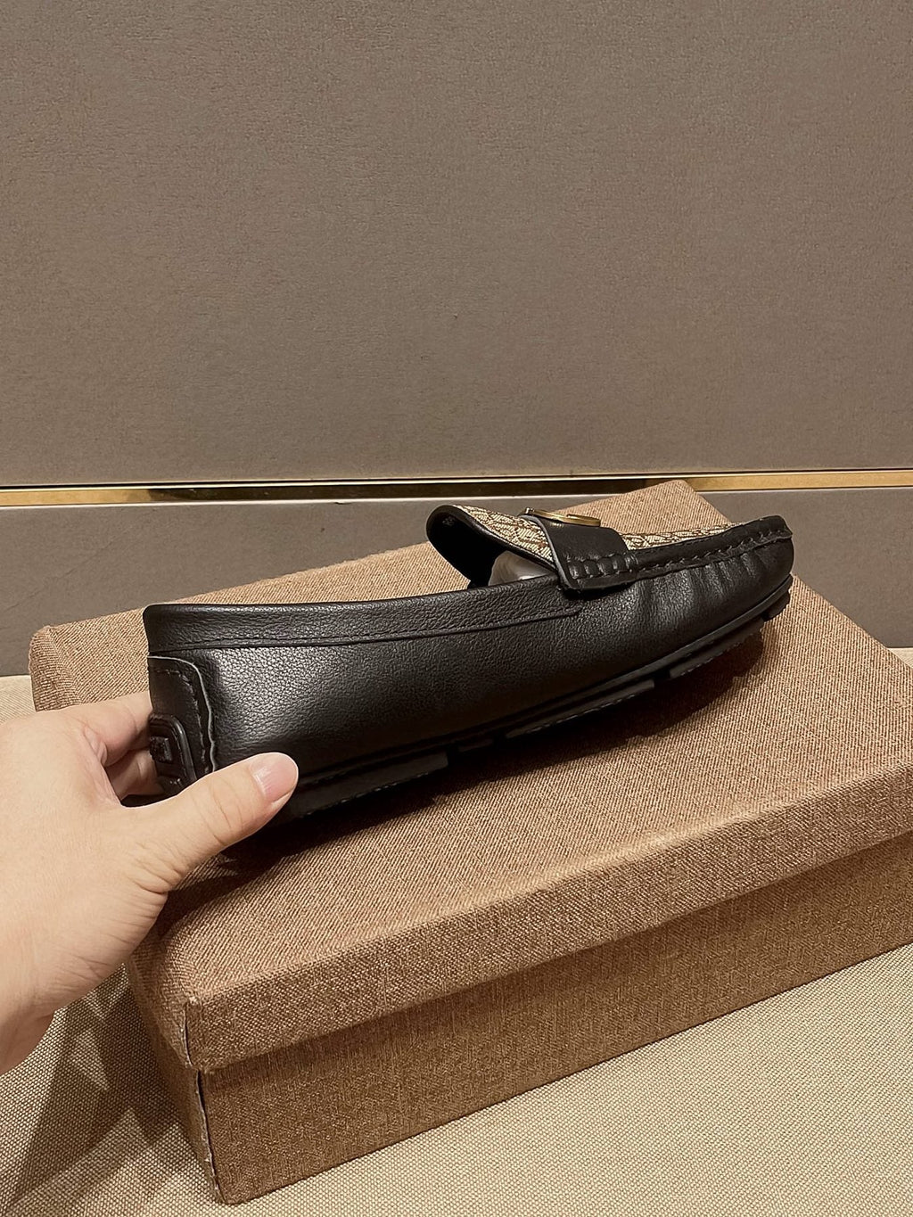 Dior Men's Patterned Vamp Buckle Loafers