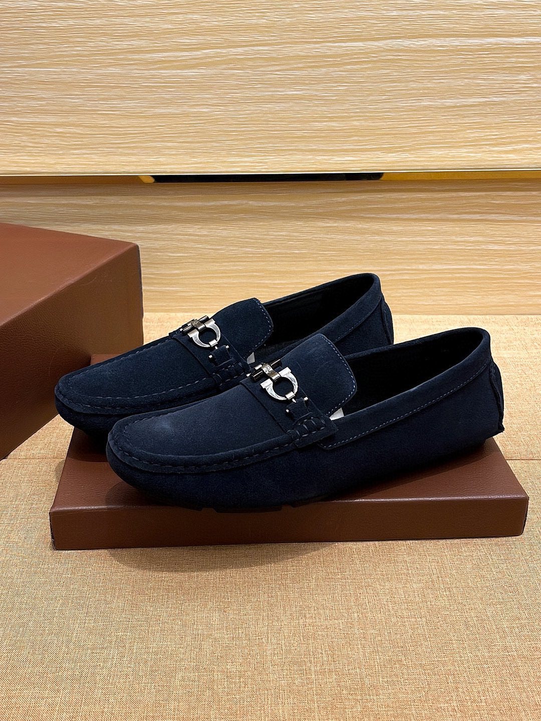 Ferragamo Men's Bit Loafers - Moc-Toe Stitching