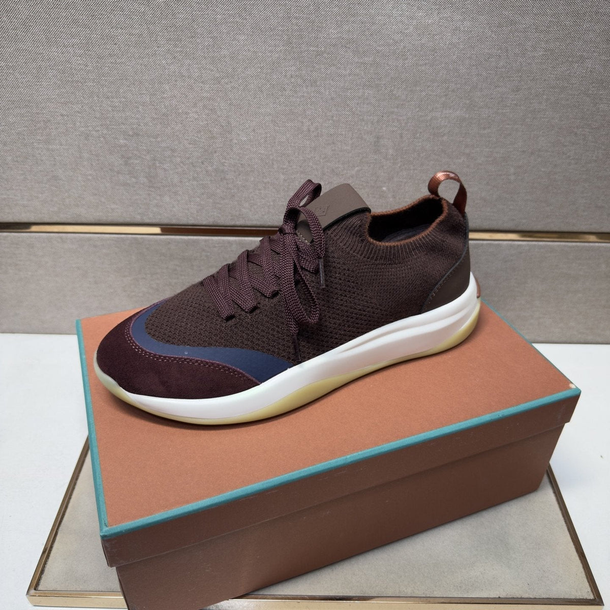 Loro Piana Men's Mixed-Material Low-Top Sneakers