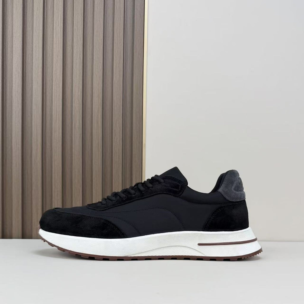 Loro Piana Men's Contrast Lace-Up Sneakers