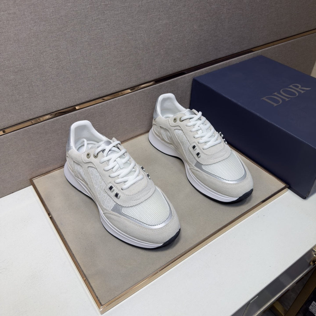 Dior Men's Paneled Low-Top Sneakers