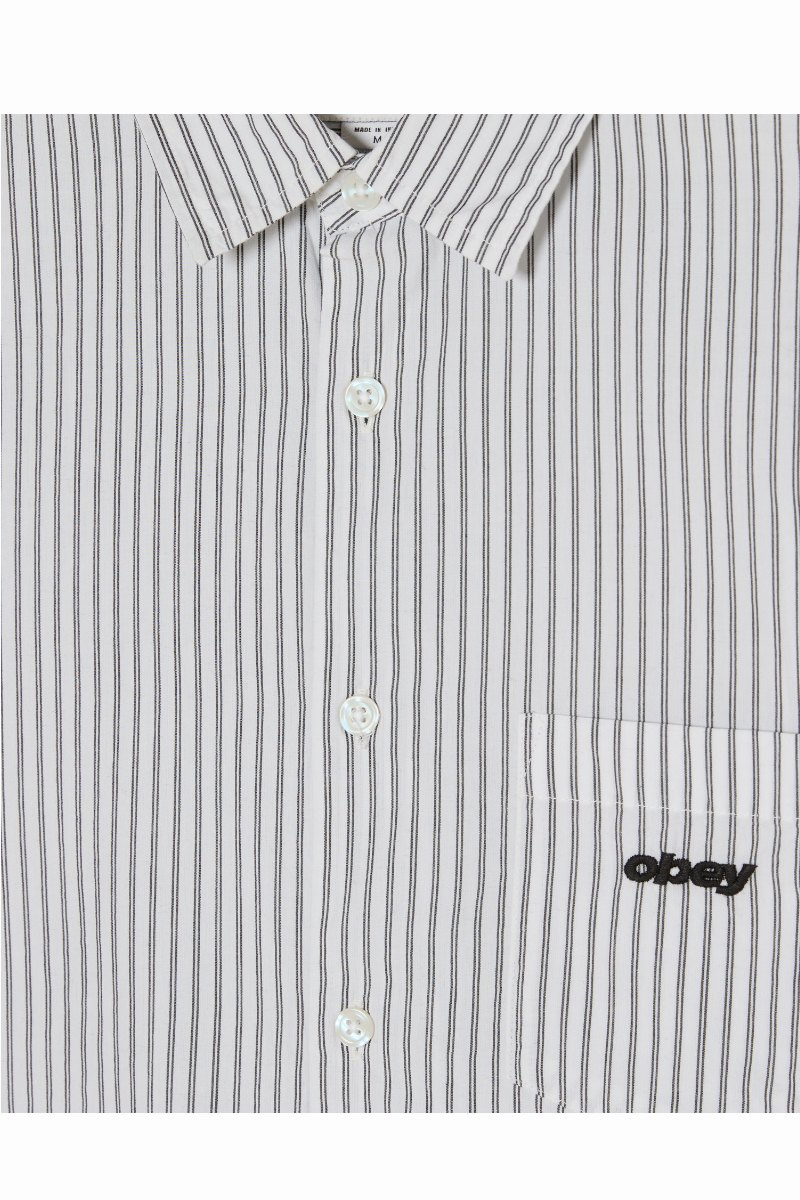 OBEY WILLIAM WOVEN L/S White